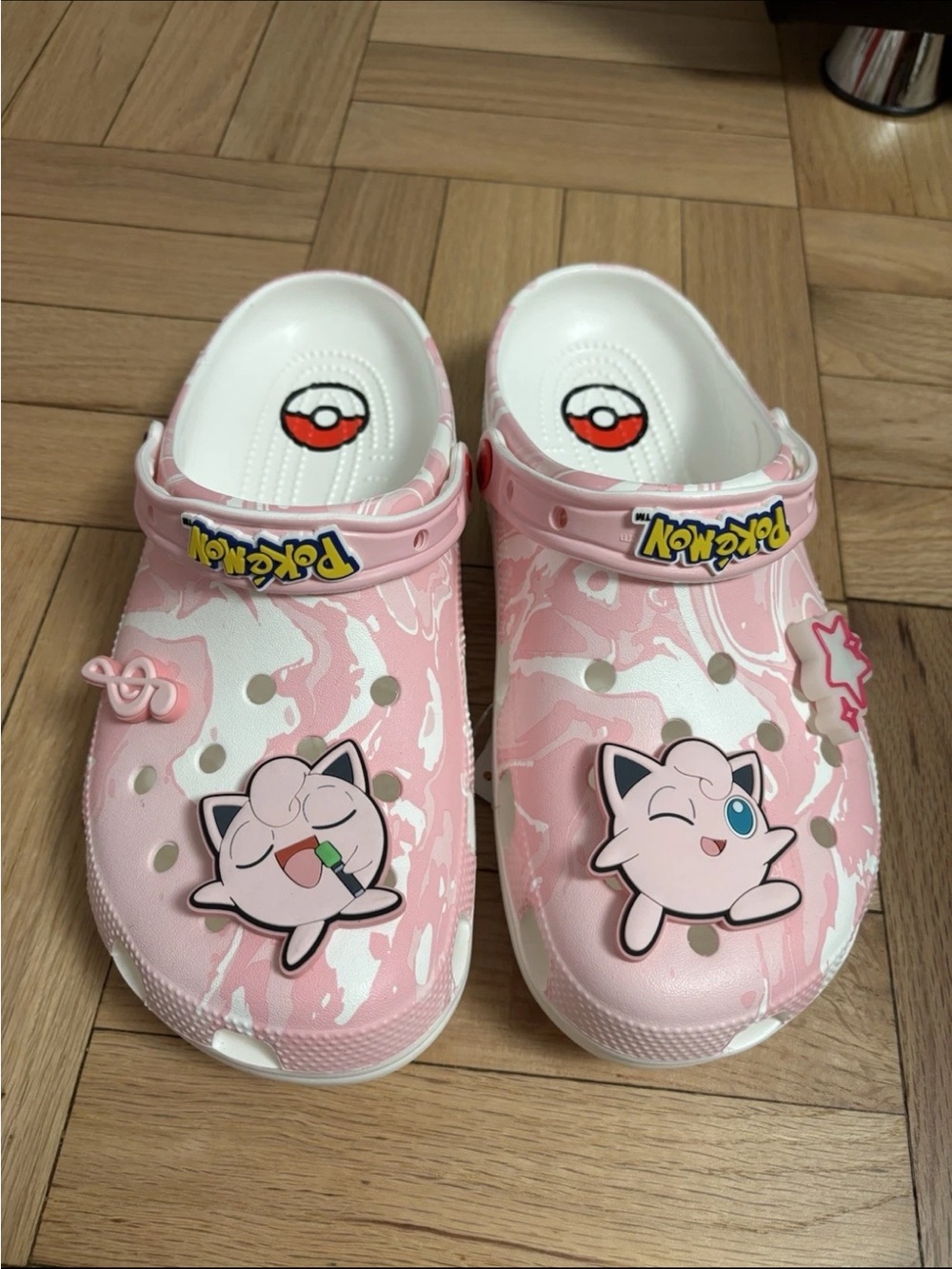 Pokémon x Crocs Jigglypuff Classic Men's Size 8 W10 Pink/White Clogs